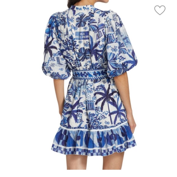 Farm Rio Sweet Rio Puff-Sleeve Mini Dress - Picture 2 of 9